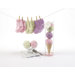 "Sweet Feet" Three Scoops of Socks Gift Set in Pink