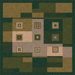 Pastiche Bloques Deep Olive Rug