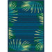 Modern Times Palm Blue Grey Rug