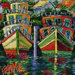 Don Sawyer Party Boats Tropical Novelty Rug