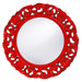 Glendale Round Wall Mirror in Red