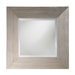 Atlanta Wall Mirror in Stepped Bright Silver Leaf