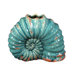 Shell Shaped Ceramic Vase in Turquoise