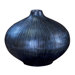Lacquered Wood 10" Tall Vase in Arctic Blue