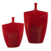 13" - 18" Tall Mottled Scarlet Ceramic Vase in Red Glaze (Set of 2)