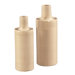Crosshatch Detail Ceramic 14" and 16" Tall Vase in Cream Glaze (Set of 2)
