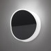 Beta Round Wall Sconce in Soft Black Lacquer