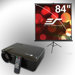 84" Tripod Screen & LED Projector Bundle