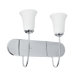 Dover Vanity Light in Chrome with Frosted Glass Shade