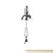 Swing Arm  Reading Lamp with Clamp in Chrome