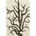 Flat-weave Dhurrie Cream/Brown Coral Rug