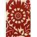Tufted Pile Persimmon/Cream Zinnia Rug