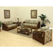 Cancun Palm Upholstered Rattan 5 Piece Deep Seating Group