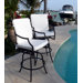 Cast Aluminum Counter Stool with Armrest (Set of 2)