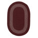 Banded Wool Blend Holly Berry/Oatmeal Rug