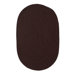 Solid Wool Blend Dark Brown Rug