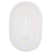 Ticking Stripe Oval Starlight Rug