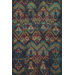 Vintage Blue Ikat Rug