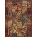 Vintage Raspberry Patchwork Rug