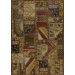 Vintage Gold Tribal Patchwork Rug