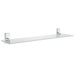 Pool Bathroom Glass Shelf with Brackets in Polished Chrome