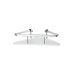 Sideline Corner Soap Basket with White Solid Surface in Polished Chrome