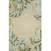 Ravella Ornametal Leaf Boder Aqua Indoor / Outdoor Rug