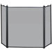 3 Panel Matte Fireplace Screen