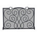 Single Panel Ornate Wrought Iron Fireplace Screen