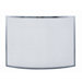 Single Panel Curved Pewter Fireplace Screen