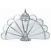 Pewter Ornate Fan Fireplace Screen