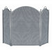 3 Panel Satin Pewter Panel Fireplace Screen