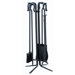 4 Piece Powdercoat Fireplace Tool Set