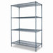 Industrial Wire Shelving Starter Kit, Four Shelves, 48w x 24d x 72h, Black                                                   