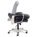 Carrera High Back Swivel and Tilt Leather Chair in Black and Aluminum
