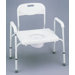 Heavy Duty Commode with Back and Extra Wide Seat