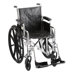 Steel Wheelchair with Detachable Desk Arms and Swing Away Footrests