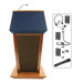 Wireless Patriot Lectern in Natural Walnut