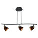 Serpentine Three Light Track Light with Brown Spot Glass in Dark Bronze