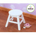 Round Stool in White