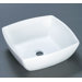 8.69" x 18.88" Square Ceramic Vessel Sink without Overflow in White