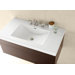 37" Ceramic Rectangle Bathroom Sink with Overflow