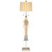 Girl with Tube Floor Lamp in Cream, Yellow and Blue