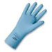 7 FL200 Medium Duty Sky Blue Unsupported 20 Mil Natural Latex Cotton Flock-Lined 12" Glove With Pebble Embossed Grip