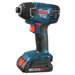 Bosch Power Tools - Litheon Impactor Cordless Fastening Drivers 18.0 Vt Litheon Impact Driver W 2 Slim Pack Batt: 114-25618-02 - 18.0 vt litheon impact driver w 2 slim pack batt