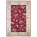 Colonial Crimson/Ivory Floral Vine Rug