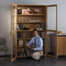 Hinged Storage Case With Oak Framed Glass Doors