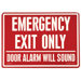 Glow In The Dark Exit Signs - peel and stick eg sign yellow/bl; red background