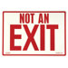 Glow In The Dark Exit Signs - peel and stick eg sign glow background; red text