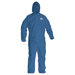 Kimberly-Clark Professional - Kleenguard A20 Breathable Particle Protection Coveralls Ks Coverall Denim Blue Med Hood: 417-58512 - ks coverall denim blue med hood